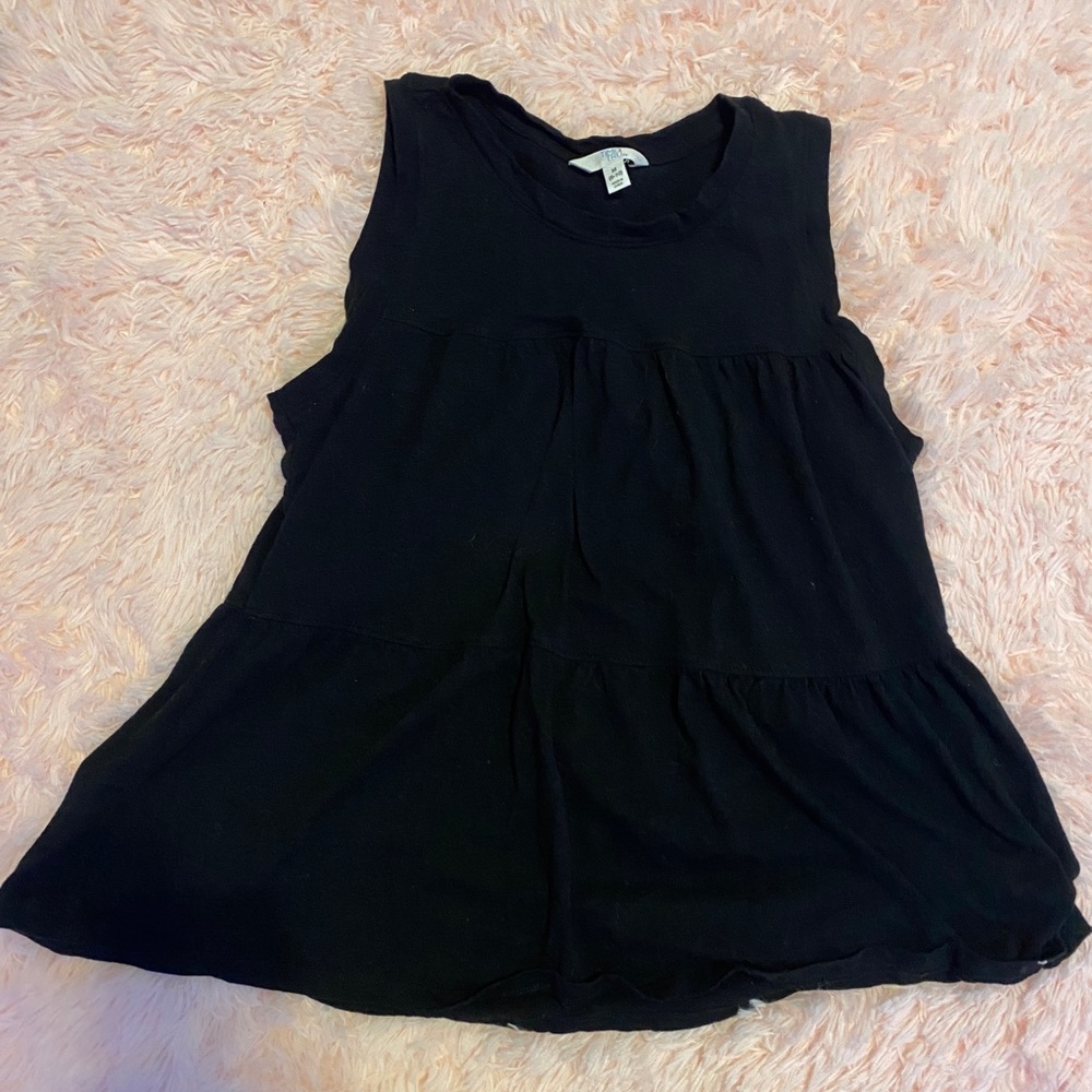 🖤black flared tank-top🖤